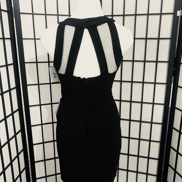 NWT Black Fitted Mini Dress Size 1 - Picture 2 of 8